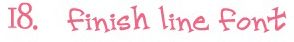 finish line font