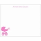 flat print baby announcement - baby buggy pink