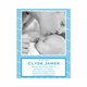 Flat Print Baby Announcement - Baby Waves Blue