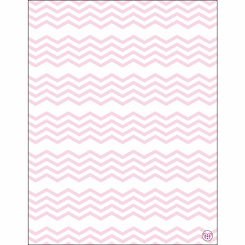 Flat Print Baby Announcement - Baby Waves Pink
