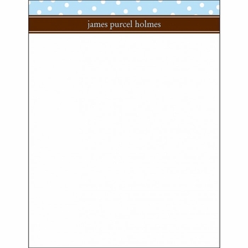 Flat Print Baby Announcement - Darling Dots Blue