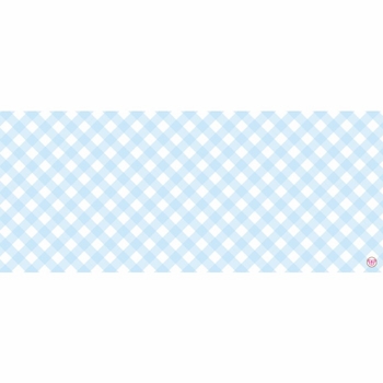 Flat Print Baby Announcement - Gingham Blue