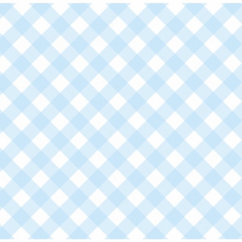 Flat Print Baby Announcement - Gingham Blue