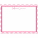 flat print baby announcement - gingham pink