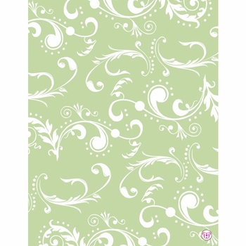 flat print baby announcement - green elegance