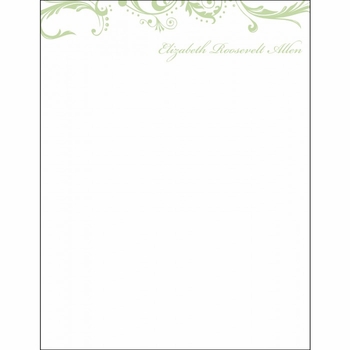 flat print baby announcement - green elegance