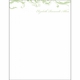flat print baby announcement - green elegance