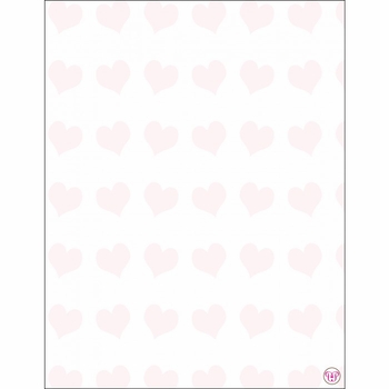 Flat Print Baby Announcement - Happy Hearts Pink