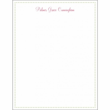 Flat Print Baby Announcement - Pink Ribbon