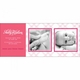 flat print baby announcement - pink tartan