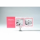flat print baby announcement - pink tartan