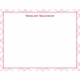 flat print baby announcement - pink tartan