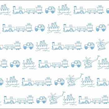 Flat Print Baby Announcement - Plane & Train