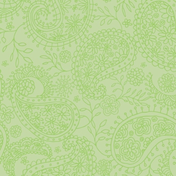 Flat Print Baby Announcement - Pretty Paisley Blue