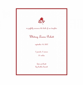 Flat Print Baby Announcement - Rose