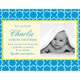 Flat Print Baby Announcement - Stork Stars Blue