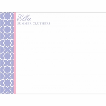 Flat Print Baby Announcement - Stork Stars Pink
