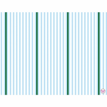 Flat Print Baby Announcement - Sweet Stripes Blue