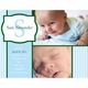 flat print baby announcement - sweet stripes blue