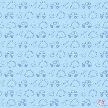 Flat Print Baby Announcement - Tiny Tootsies Blue