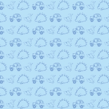 Flat Print Baby Announcement - Tiny Tootsies Blue