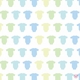 Flat Print Baby Announcement - Wee Onesie Blue