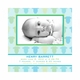 flat print baby announcement - wee onesie blue