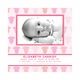 flat print baby announcement - wee onesie pink