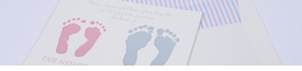 flat print baby announcements