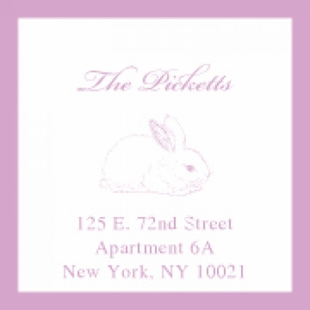 Flat Print Rabbit Baby Announcement - Bunny
