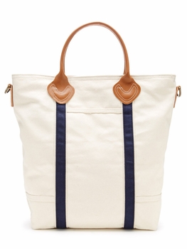 Flight Bag - Natural/Navy