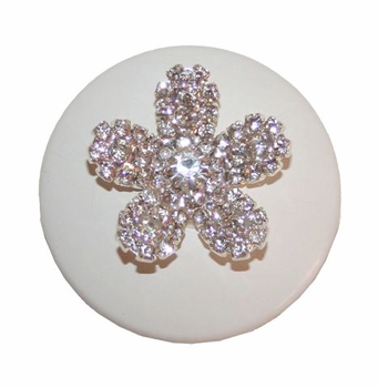 Flower Rhinestone Drawer Knob