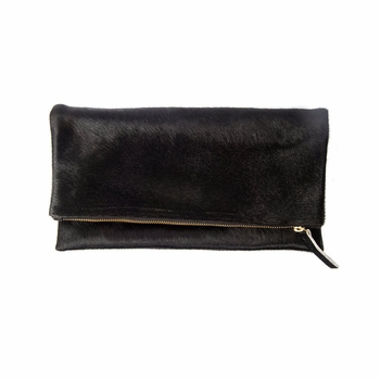 Foldover Fur Clutch