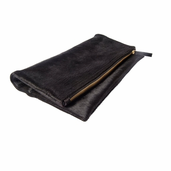 Foldover Fur Clutch