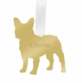 French Bulldog Christmas Ornament - Gold