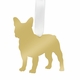 French Bulldog Christmas Ornament - Gold