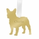 french bulldog ornament - silver