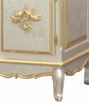 French Changer Silver w/ Gold Gilding & Tray & Moulding
