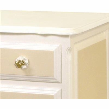 French Chest (Two Color Finish), Floret Knobs