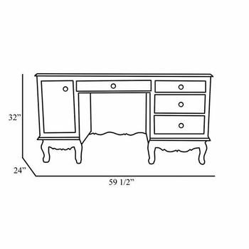 french computer desk