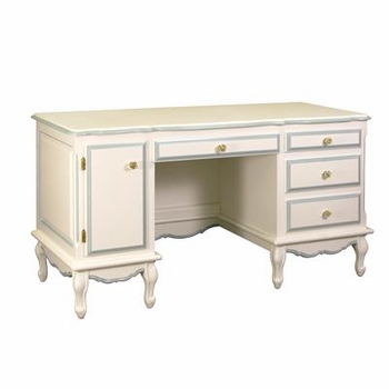 French Computer Desk (Linen with Bella Skylight)