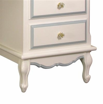 French Computer Desk (Linen with Bella Skylight)