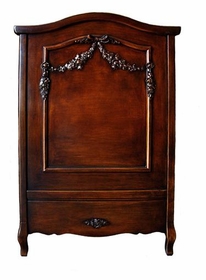 french panel crib antique (french walnut)