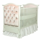 French Panel Upholstered Crib Antico White