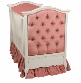 French Panel Upholstered Crib Framboise