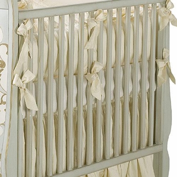 french panel verona crib by art for kids - gold, reef, linen