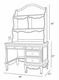 French Student Desk with Hutch (Versailles)