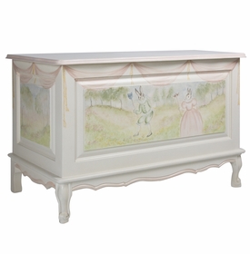 French Toy Chest Antico White And Blue