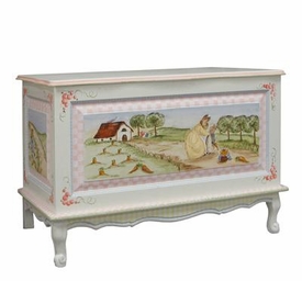 french toy chest (enchanted forest /tone on tone)