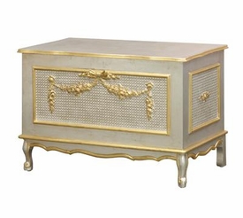French Toy Chest Silver with Gold Gilding